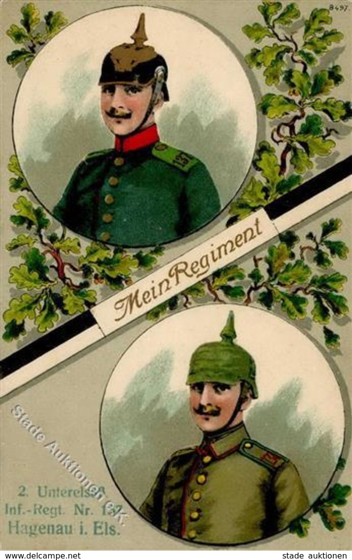 Regiment Haguenau (67500) Frankreich Nr. 137 Infanterie Regt.  I-II (fleckig) - Regiments