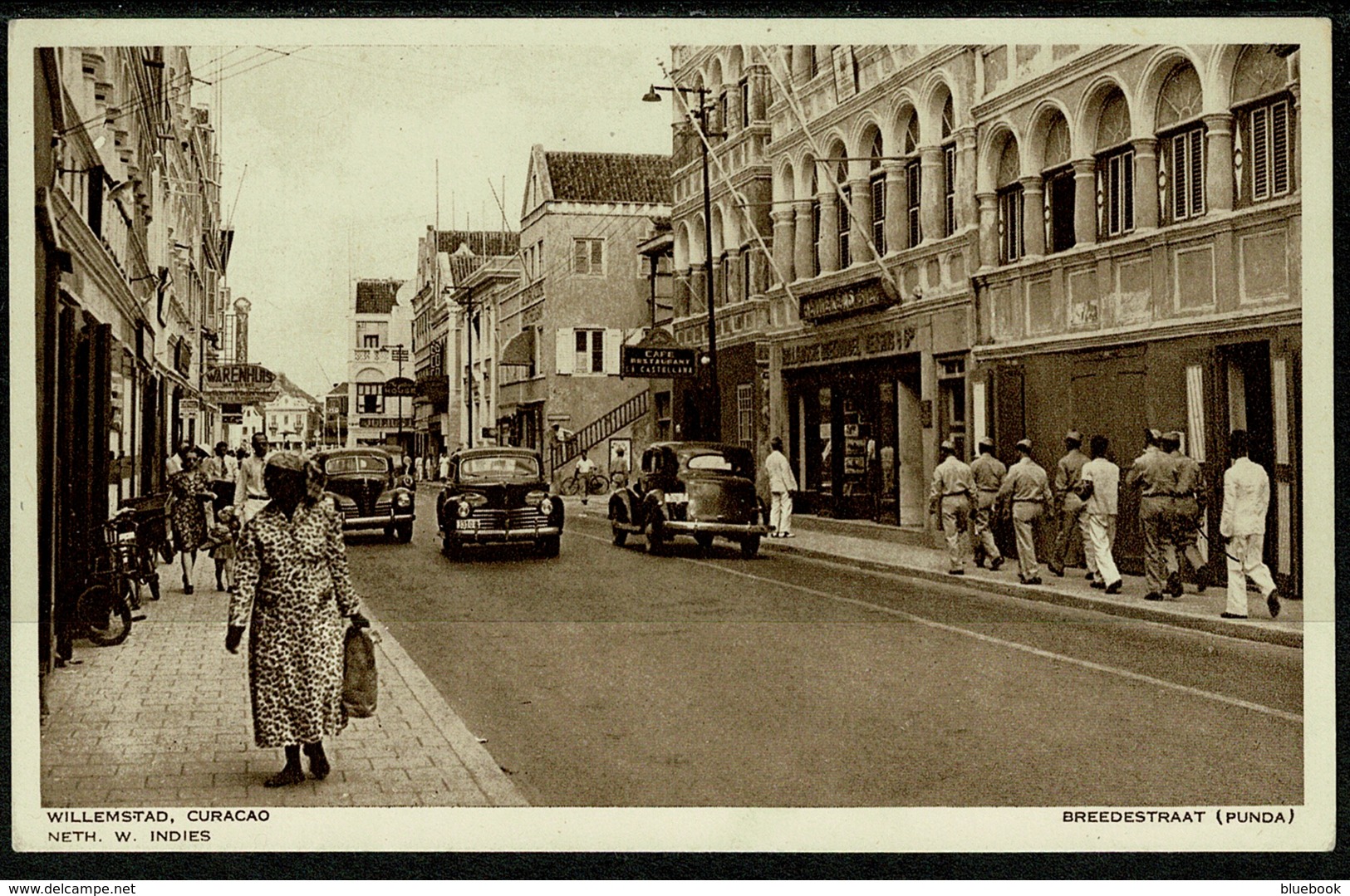 Ref 1249 - Postcard - Breedestraat (Punda) Willemstad Curacao Netherland West Indies - Sonstige & Ohne Zuordnung