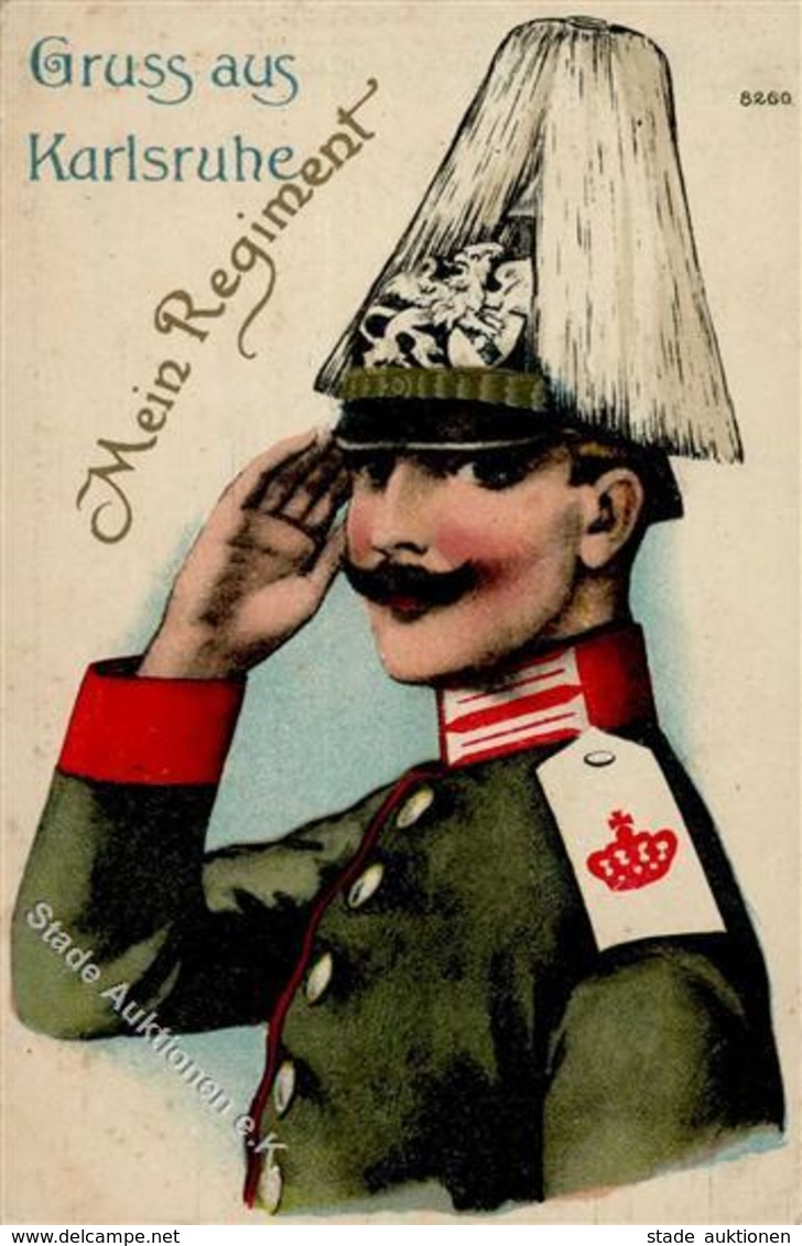 Regiment Karlsruhe 1917 I-II (fleckig) - Regimente