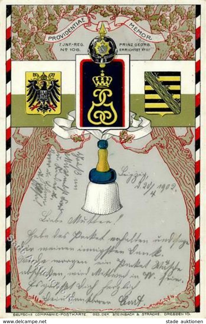 Regiment Leipzig (O7000) Nr. 106 König Georg Inf. Regt. I-II - Regimente