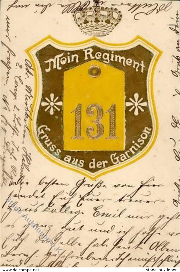 Regiment Longeville (25330) Frankreich Nr. 131 2. Lothr. Inf. Reg. Garnison Prägedruck I-II (fleckig) - Regiments