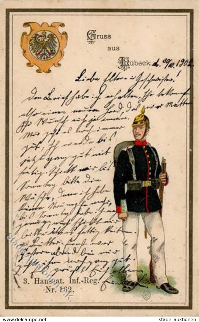 Regiment Lübeck (2400) Nr. 162 3. Hanseatisches Infanterie Regt. II (fleckig) - Regiments