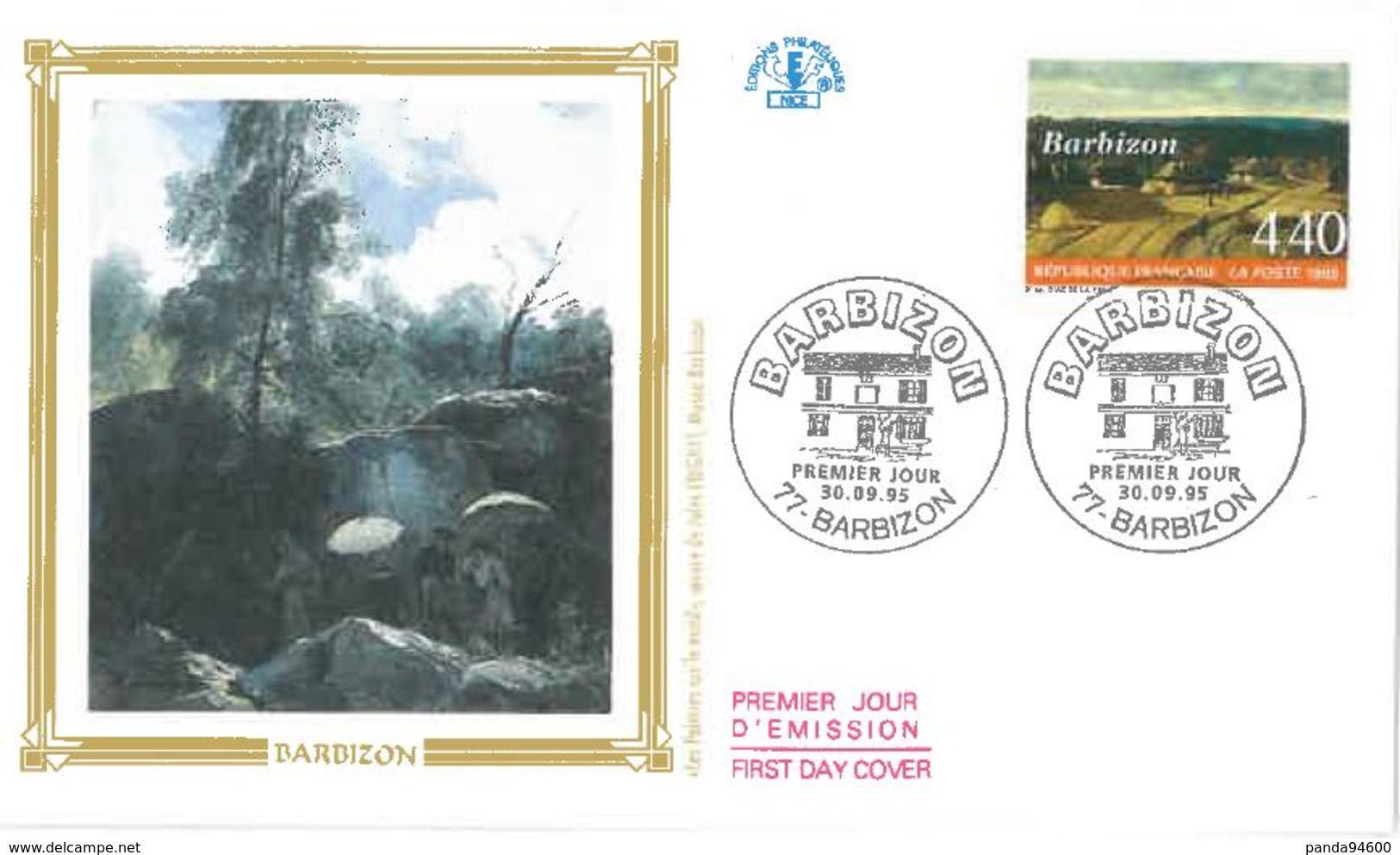 FDC Barbizon  (77 Barbizon 30/09/1995) - 1990-1999