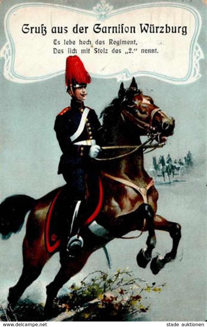 Regiment Würzburg (8700) Nr. 2    1915 I-II (Eckbug) - Regimente