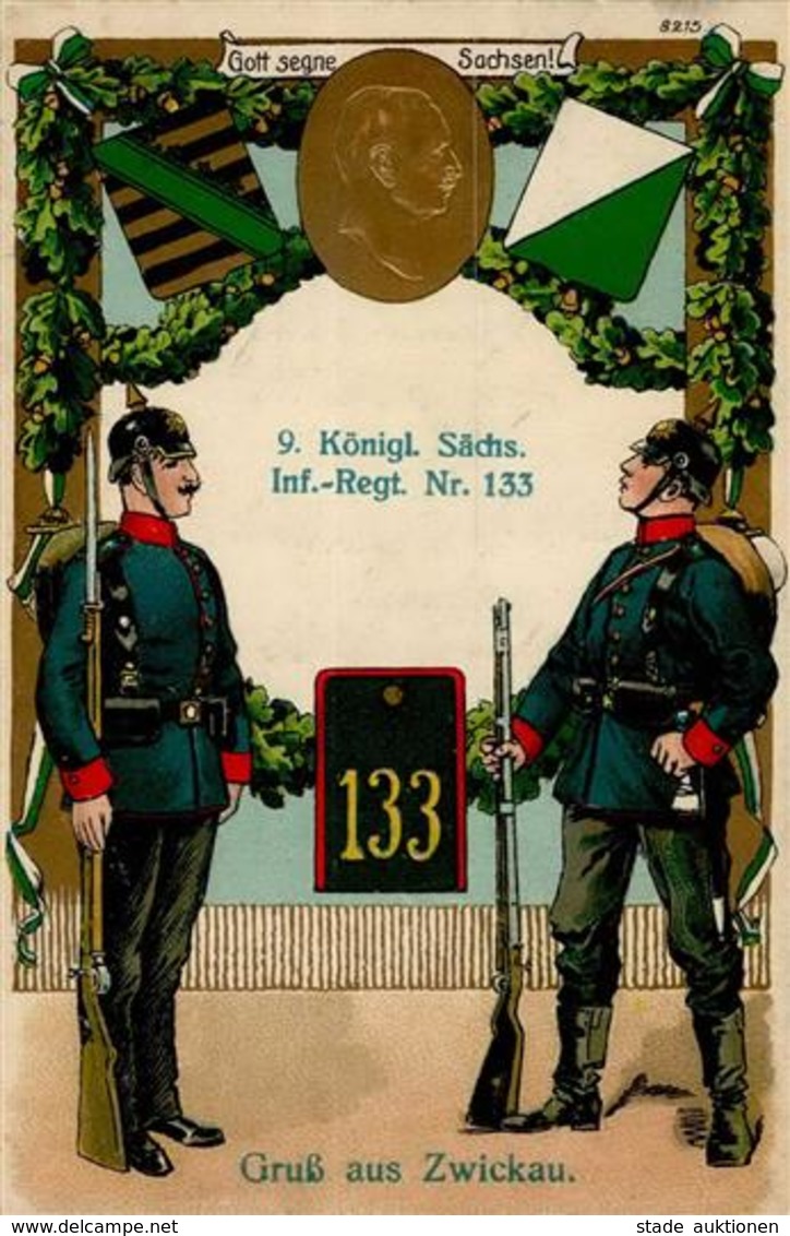 Regiment Zwickau (O9500) Nr. 133 9. Königl. Sächs. Inf. Regt. I-II - Regiments