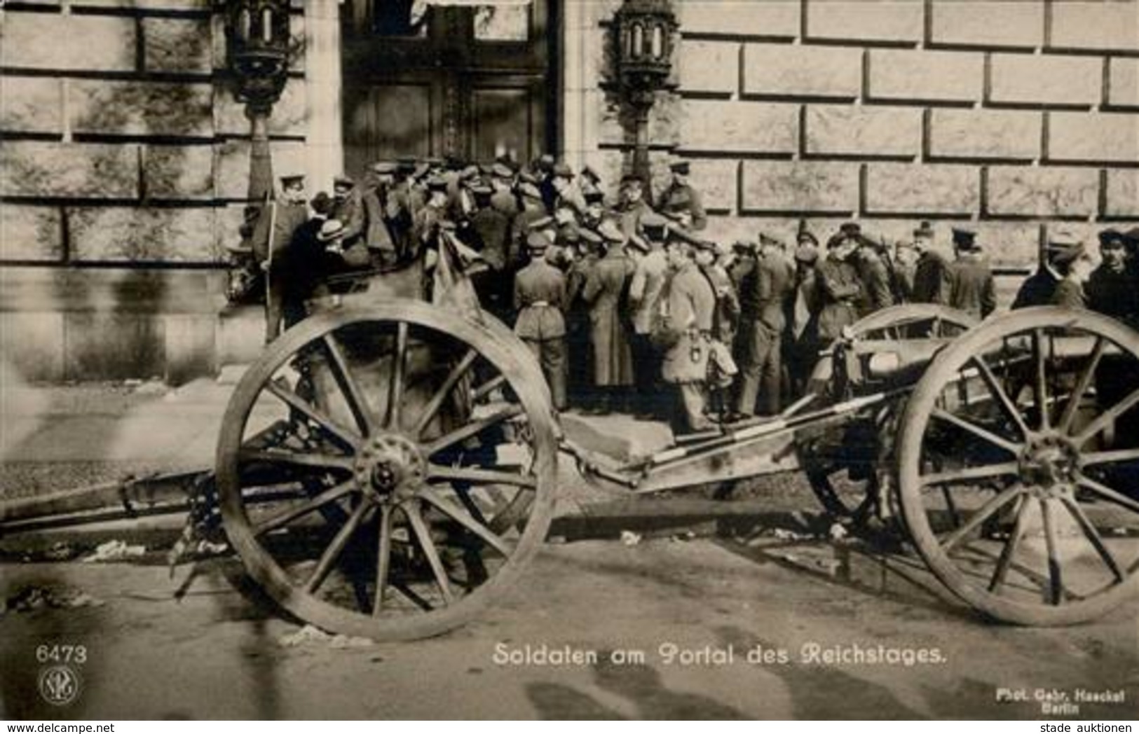 REVOLUTION BERLIN 1919 - Soldaten Am Portal Des Reichstages NPG 6473 I - Guerre