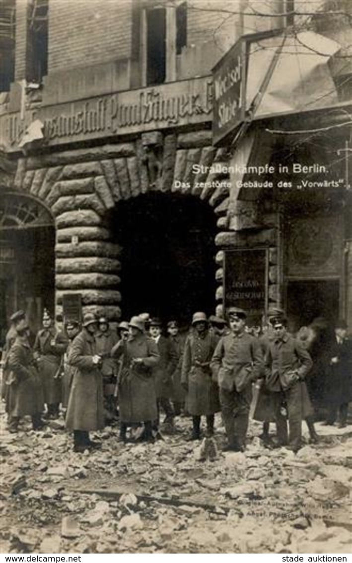 REVOLUTION BERLIN 1919 - Straßenkämpfe Nr. 23 - Zerstörtes Gebäude Des VORWÄRTS I - Warships