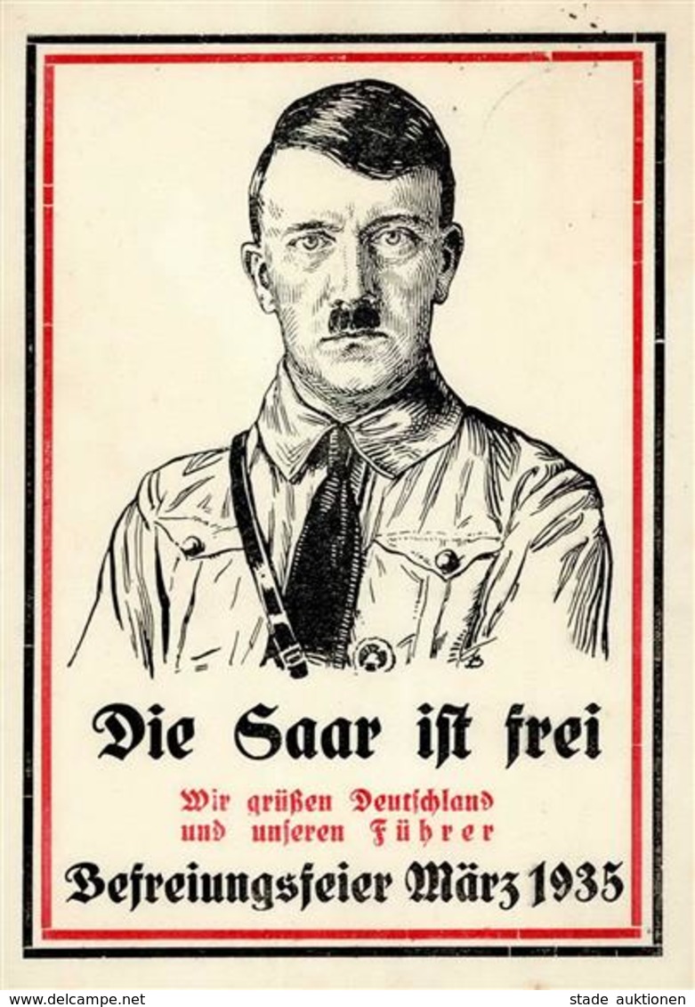 WK II Saarabstimmung Hitler März 1935 I-II - War 1939-45