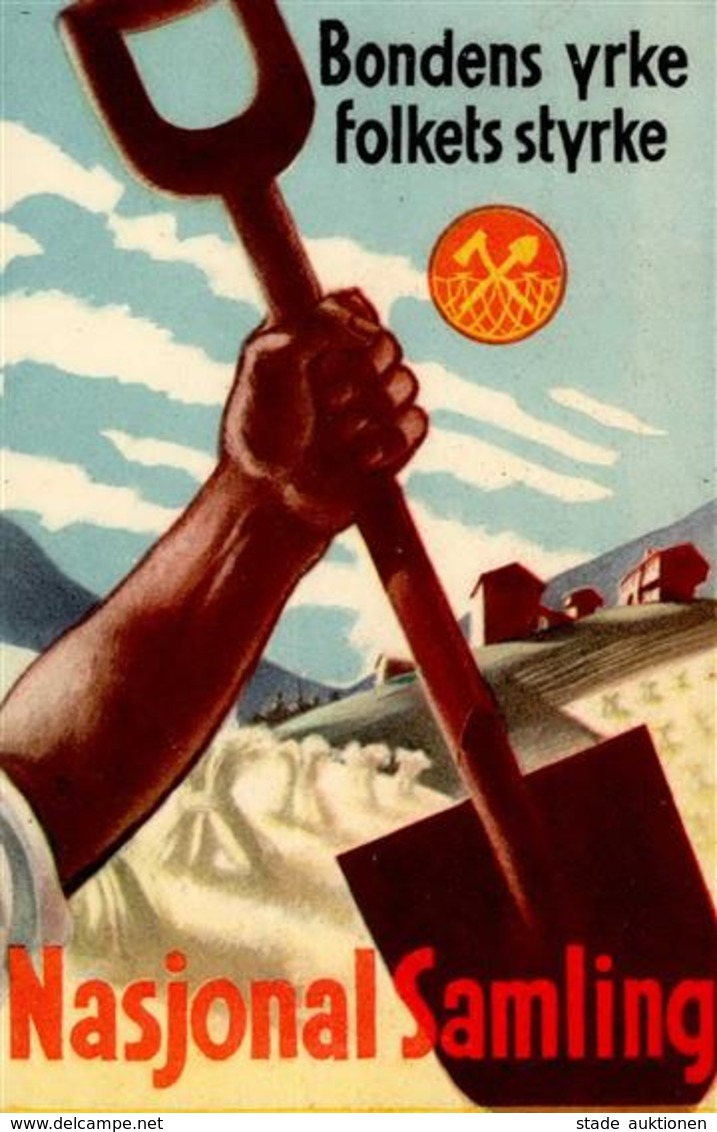 Propaganda WK II - NSDAP NORWEGEN  RAD Ecke Gestoßen I-II - War 1939-45