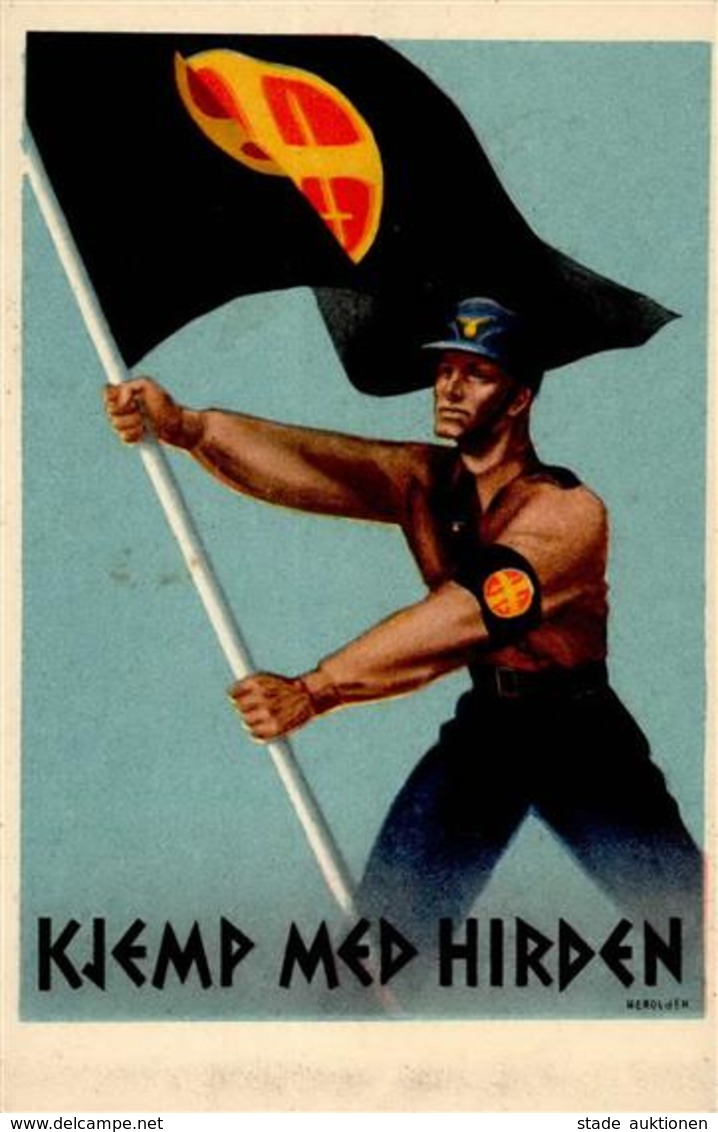 Propaganda WK II - NSDAP NORWEGEN Sign. Künstlerkarte I-II - War 1939-45