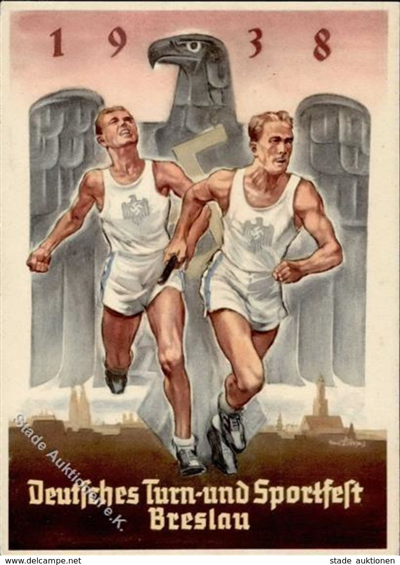 Propaganda WK II Breslau Deutsches Turn U. Sportfest Künstler-Karte I-II - War 1939-45
