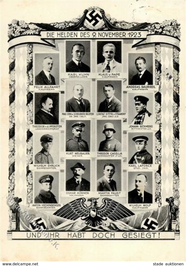 Propaganda WK II Die Helden Des 9. November 1923 I-II - Guerre 1939-45