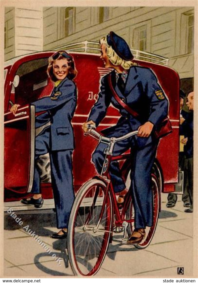 Propaganda WK II Frauen Schaffen Für Euch Die Kraftwagenführerin Sign. Becker Künstlerkarte I- Femmes - Weltkrieg 1939-45