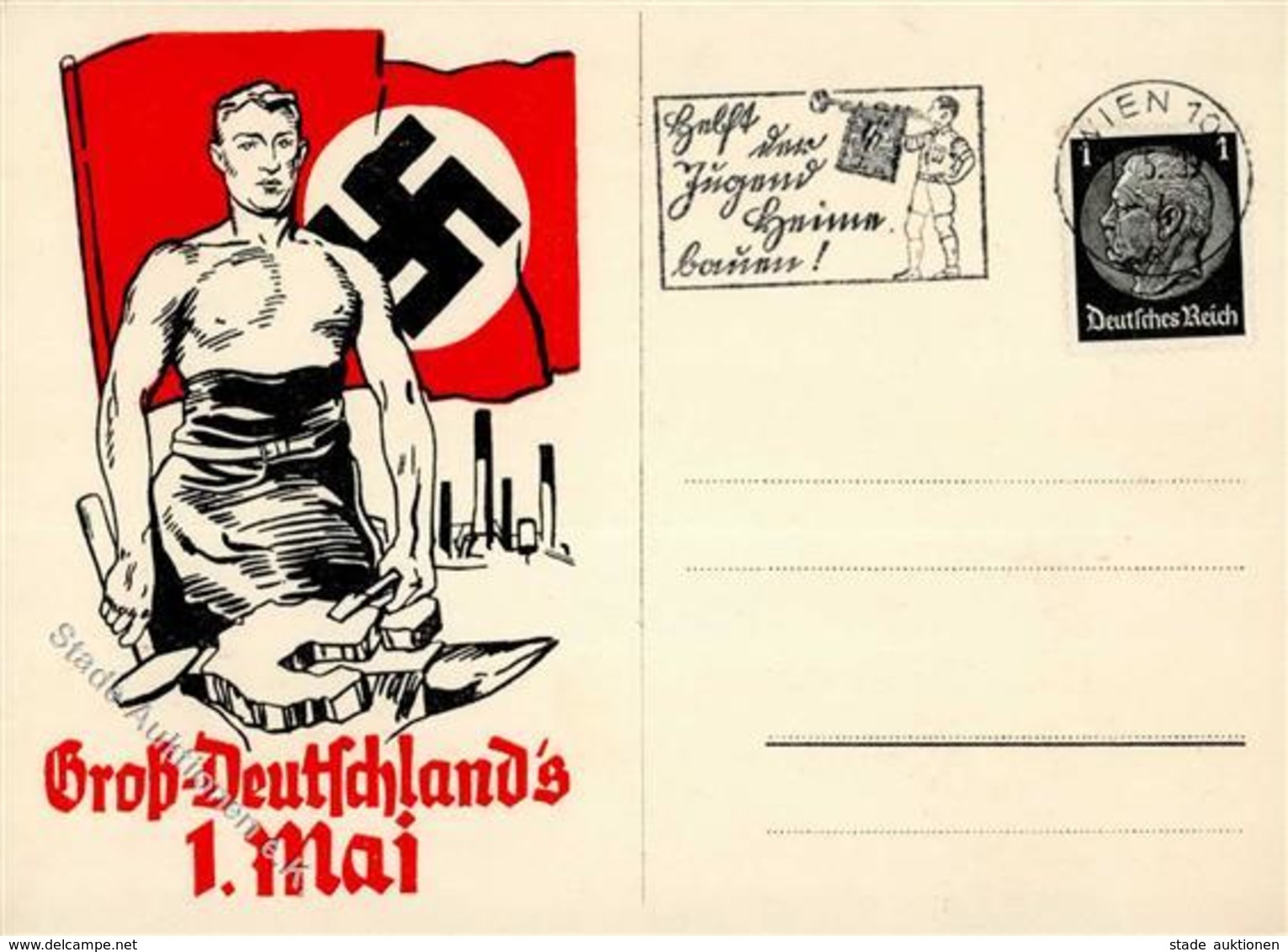 Propaganda WK II Großdeutschlands 1. Mai  Künstlerkarte I-II - Weltkrieg 1939-45