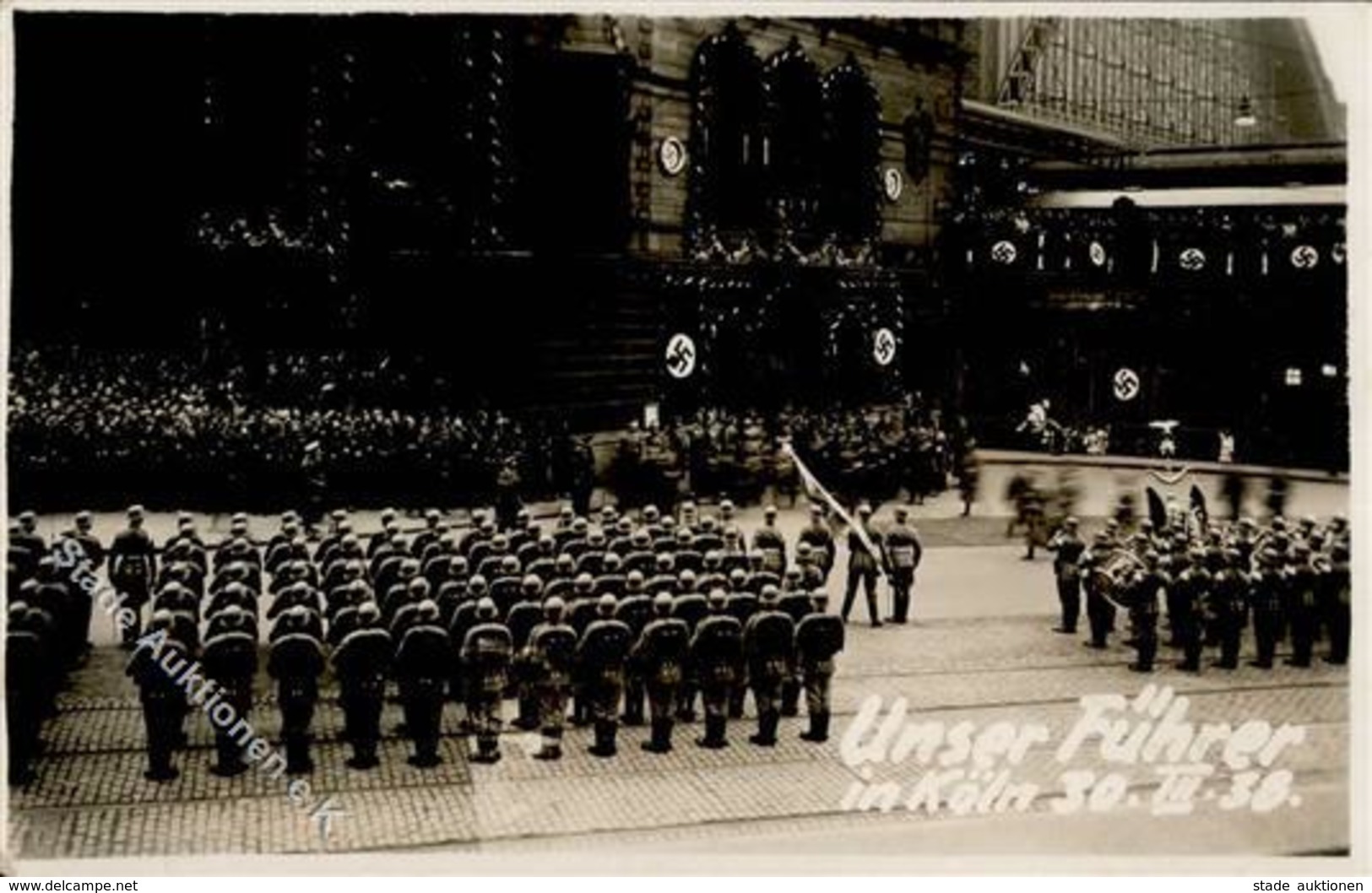 Propaganda WK II Hitler In Köln Foto AK I-II - War 1939-45