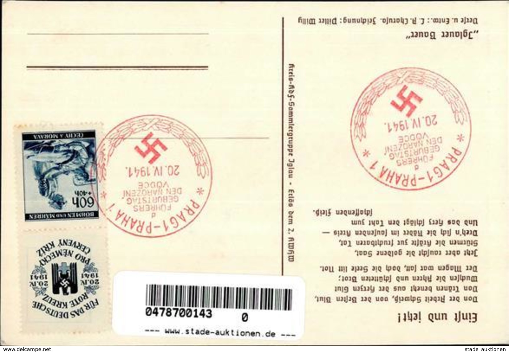 Propaganda WK II Iglauer Bauer Sign. Piller, Willy Künstlerkarte I-II - Weltkrieg 1939-45