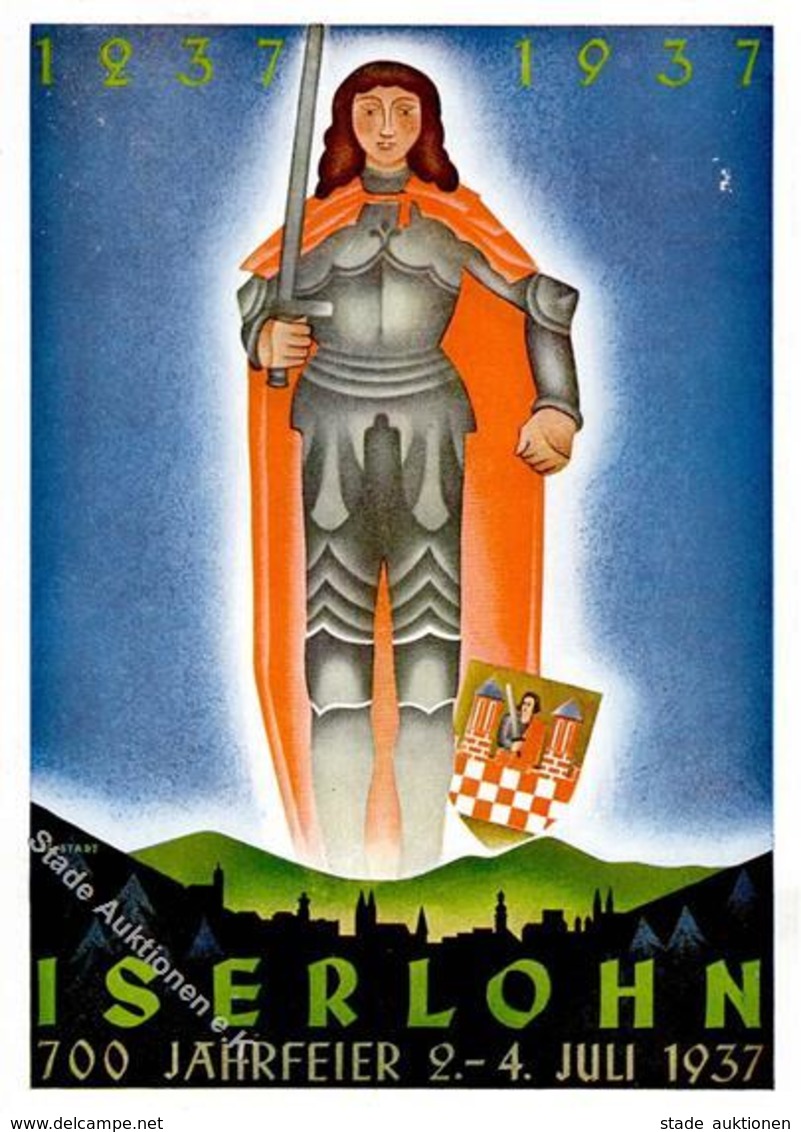 Propaganda WK II Iserlohn (5860) 700 Jahr Feier Künstlerkarte I-II - War 1939-45