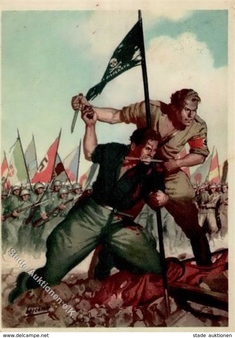 Propaganda WK II Italien  Künstlerkarte I-II - War 1939-45