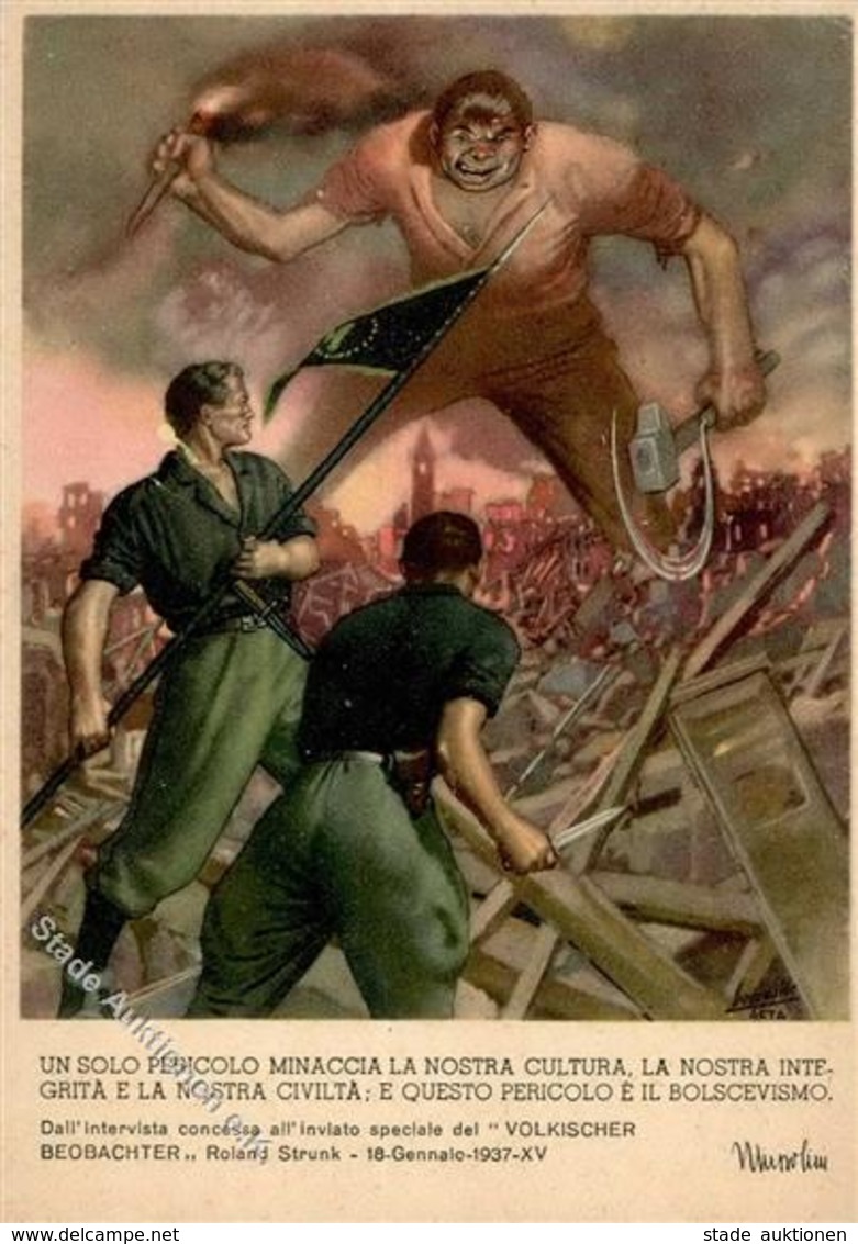 Propaganda WK II Italien  Künstlerkarte I-II - Weltkrieg 1939-45