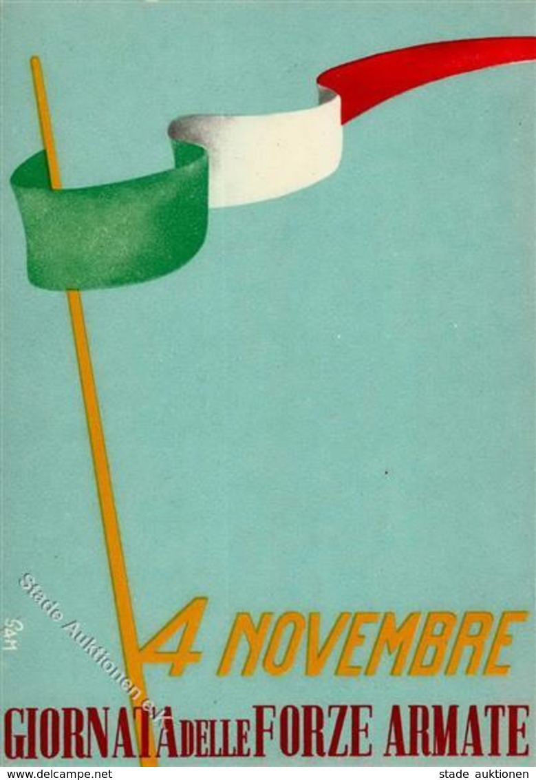 Propaganda WK II Italien Künstlerkarte I-II - War 1939-45