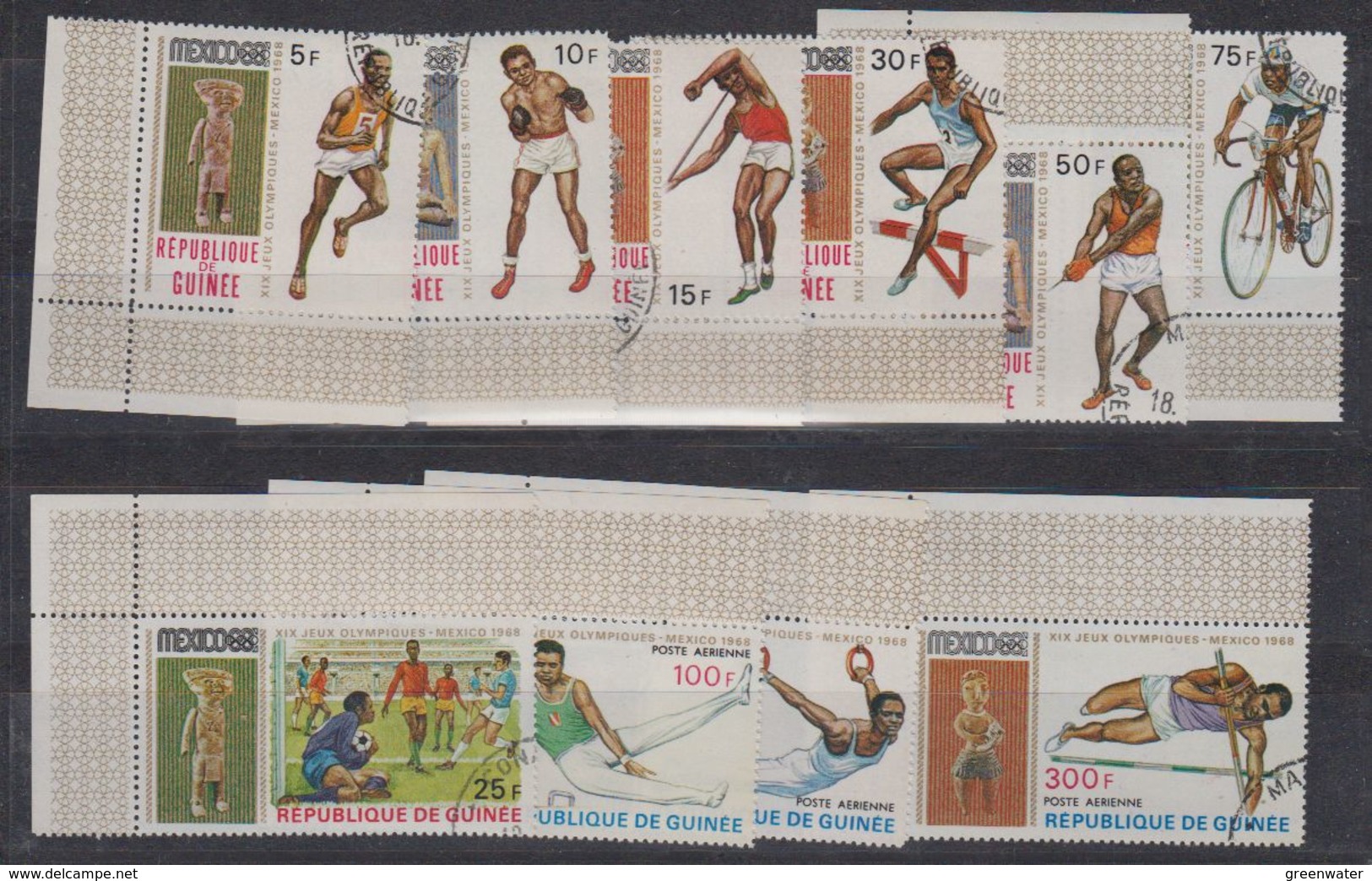 Republique De Guinee 1968 Olympic Games Mexico 10v Used (41514) - Zomer 1968: Mexico-City