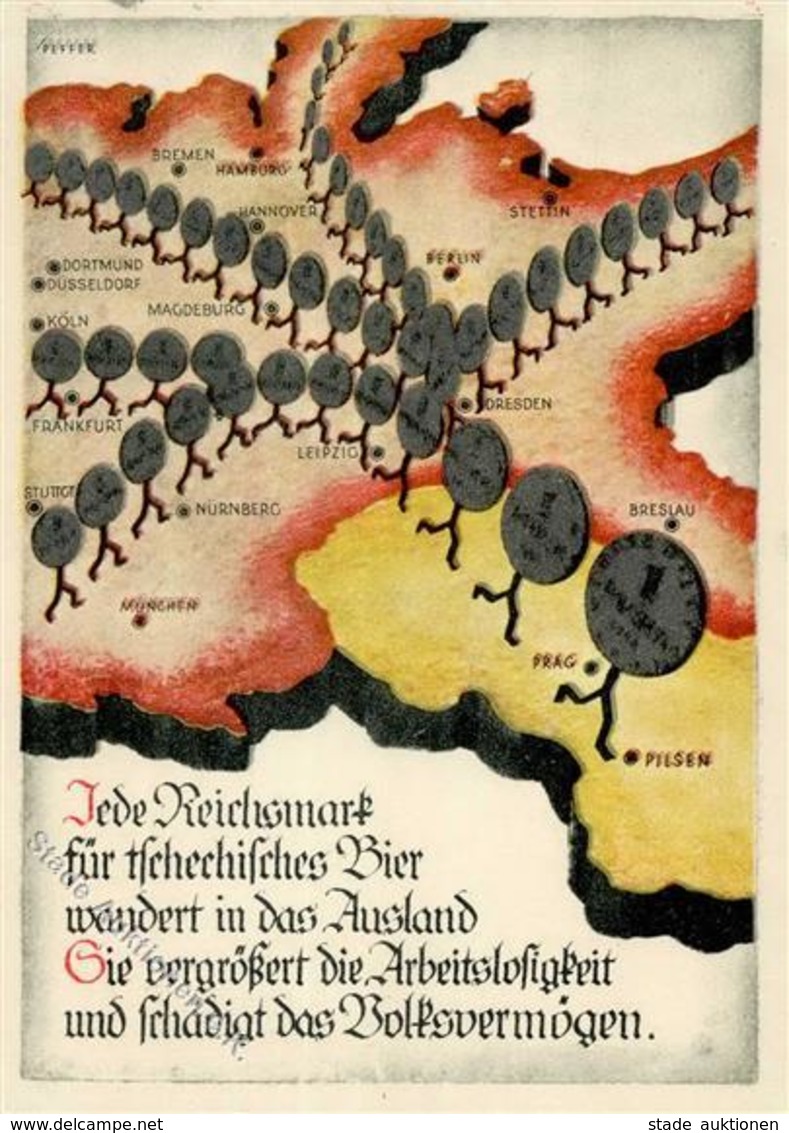 Propaganda WK II Tschechisches Bier  I-II Bière - Weltkrieg 1939-45