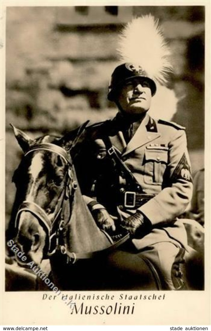 Mussolini WK II Foto-Karte I-II - War 1939-45