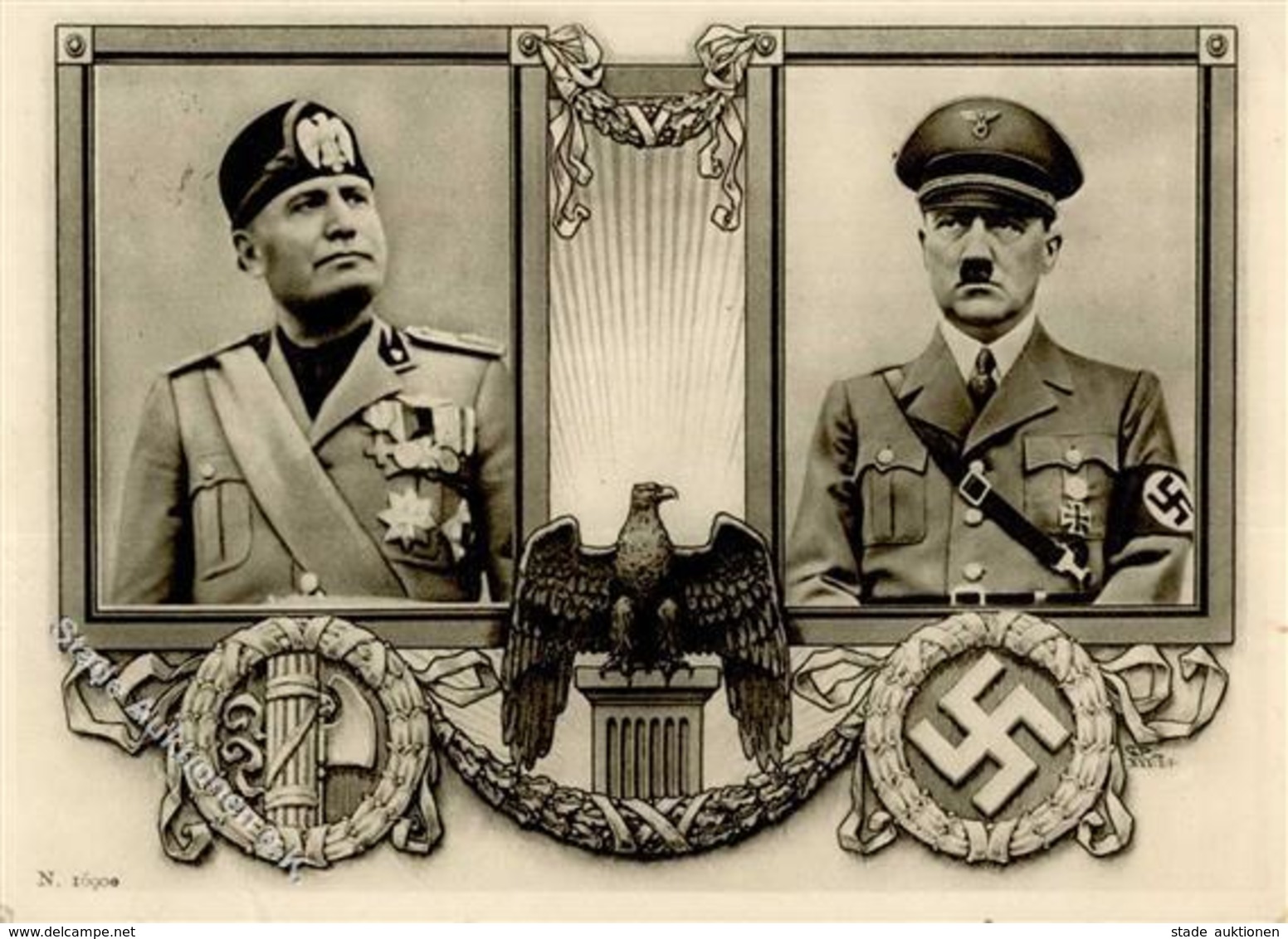 Mussolini WK II Hitler I-II - Oorlog 1939-45