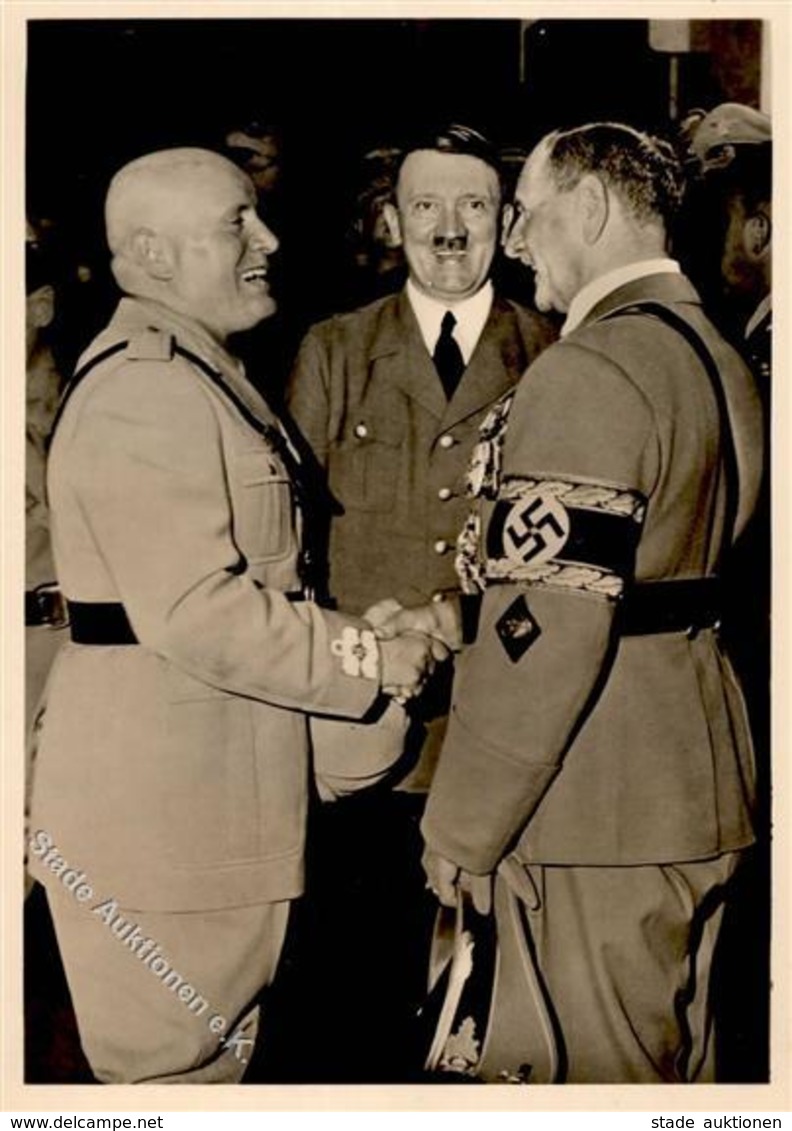 Mussolini WK II Hitler PH M 2 Foto AK I-II - Guerra 1939-45