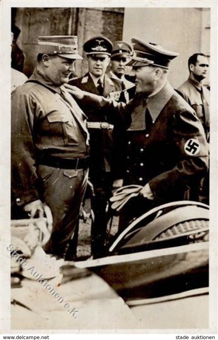 Hitler Göring WK II  Foto AK I-II (fleckig) - Weltkrieg 1939-45