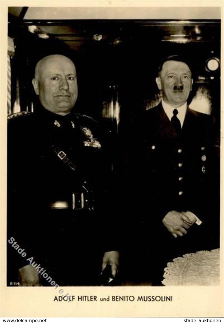 Hitler Mussolini WK II  Foto AK I-II - Weltkrieg 1939-45