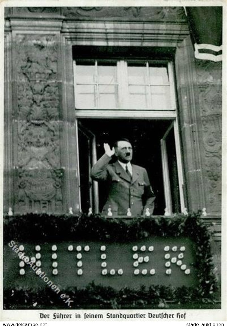 Hitler Nürnberg (8500) WK II Deutscher Hof  I-II - Guerre 1939-45