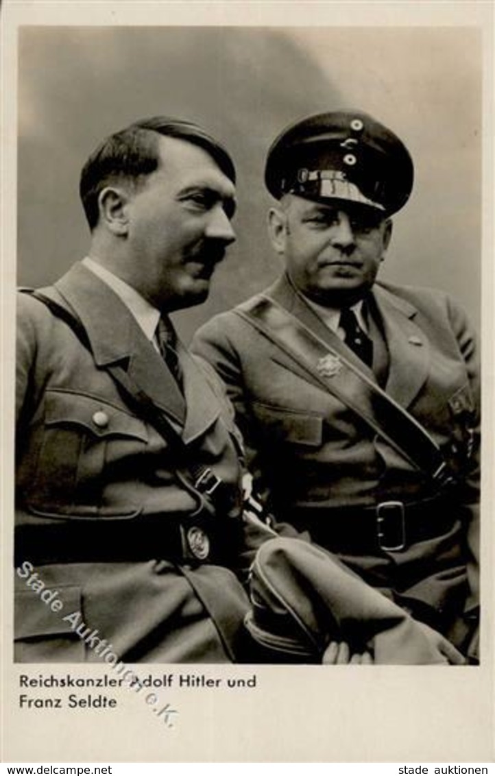 Hitler Seldte, Franz WK II PH 334 Foto AK I-II - Guerre 1939-45