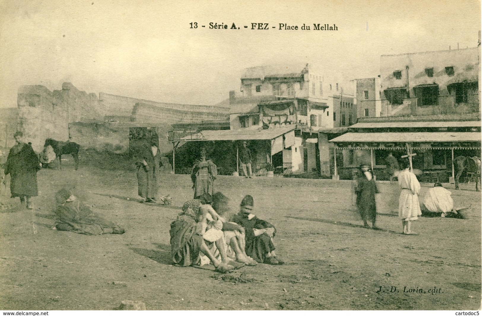 Fez  Place Du Mellah   Série A    Cpa - Fez (Fès)