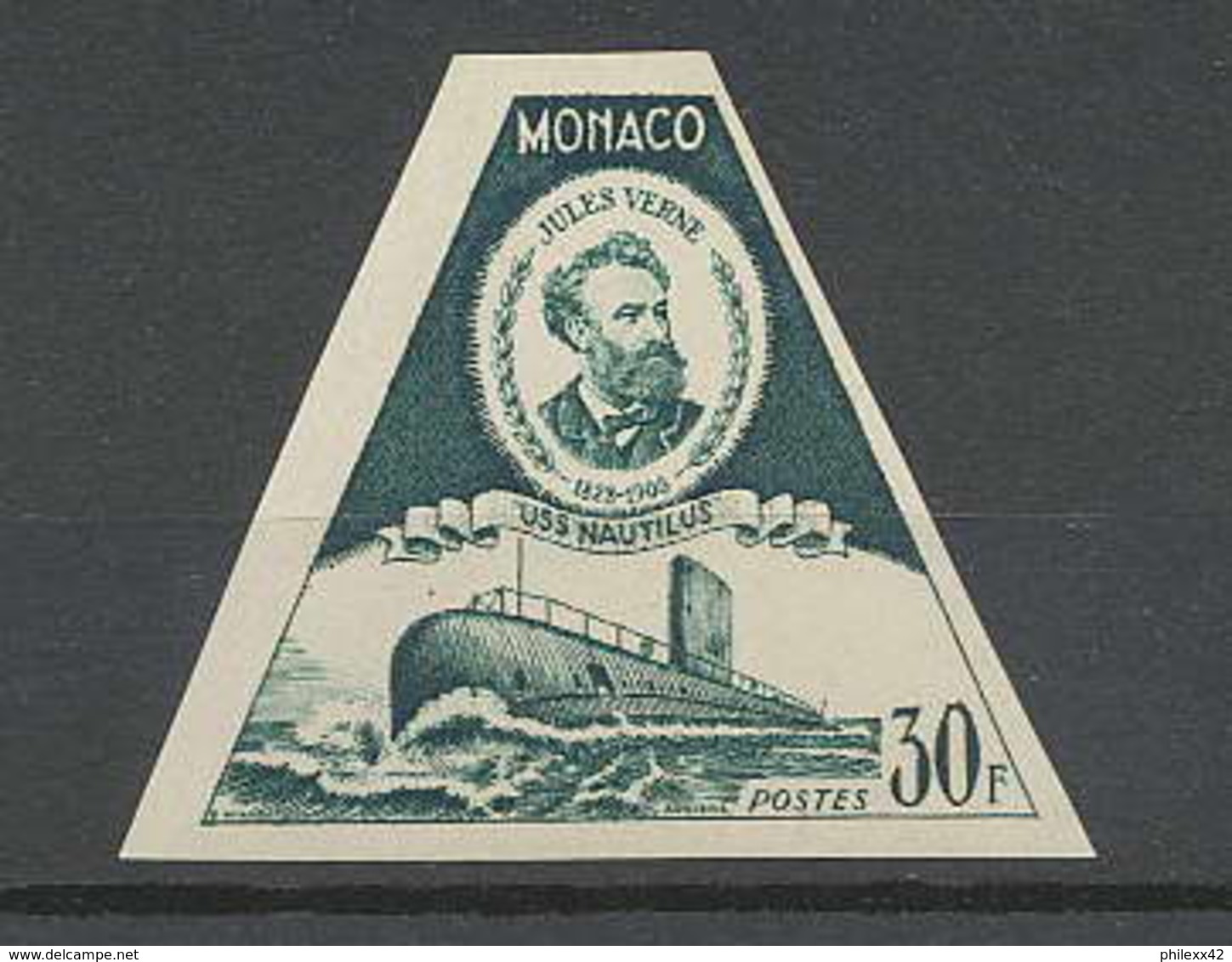 2315 Monaco N°436 Jules Verne Nautilus Triangle Essai (trial Color) Non Dentelé (imperforate) - - Ungebraucht