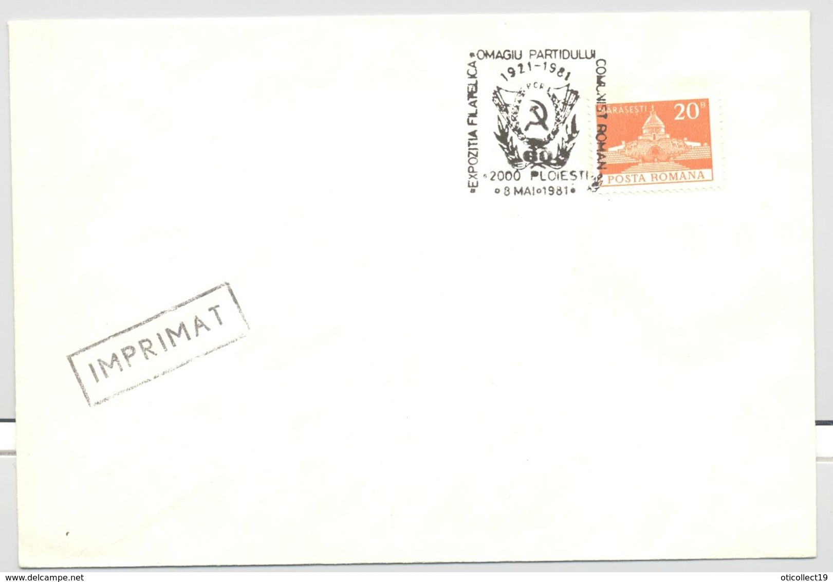 INTERNATIONAL WORKER'S DAY, SPECIAL POSTMARK ON COVER, POTTERY STAMP, 1983, ROMANIA - Briefe U. Dokumente