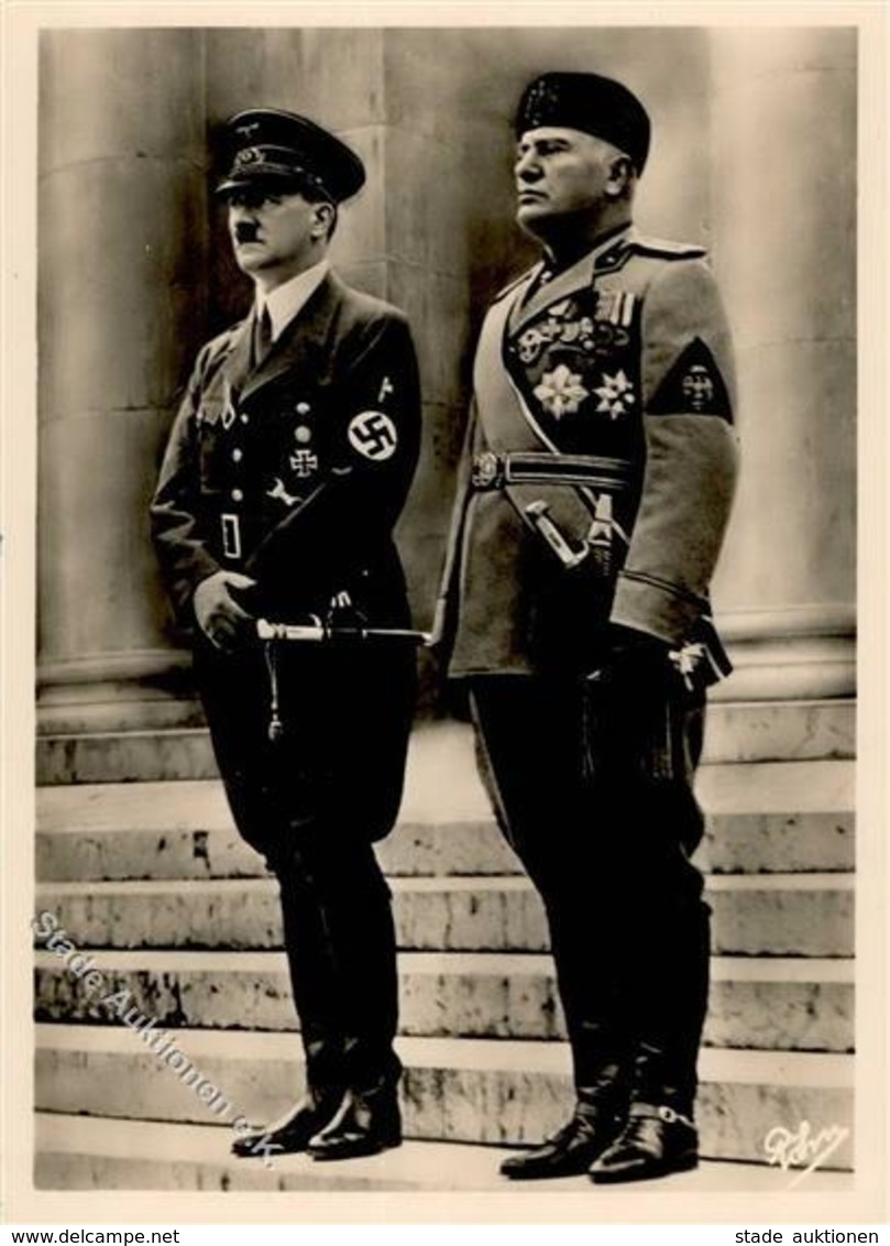 Hitler WK II Mussolini Foto AK I-II - Guerre 1939-45