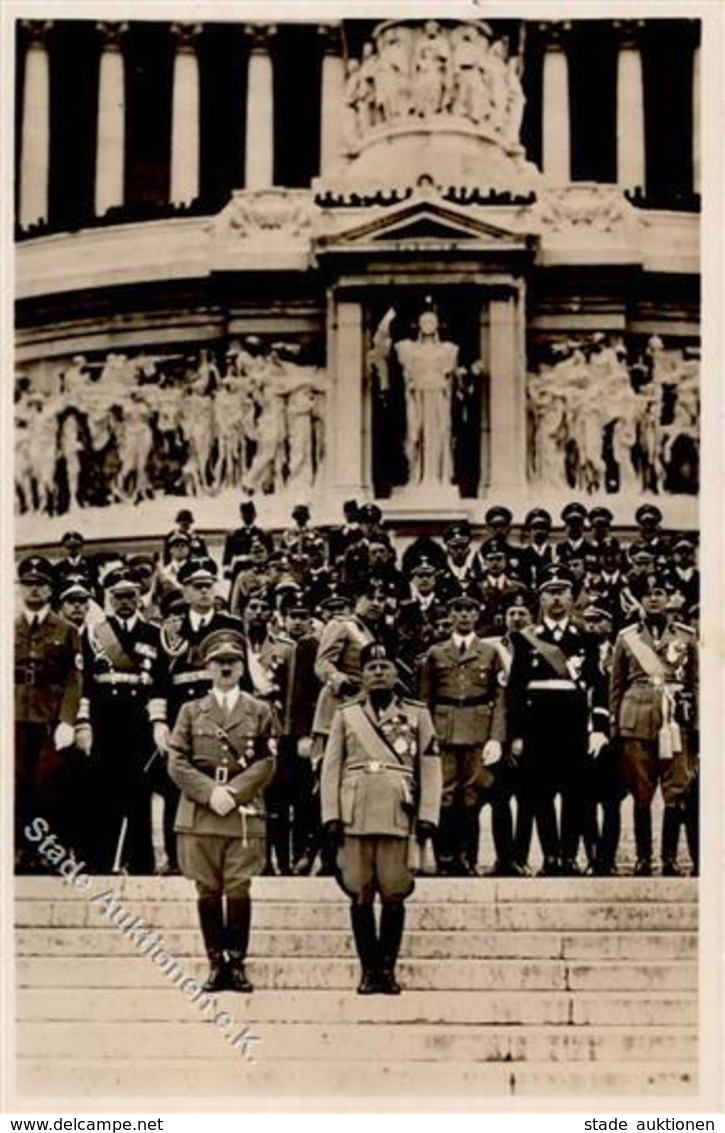 Hitler WK II Mussolini PH It. 9 Foto AK I-II - Guerre 1939-45