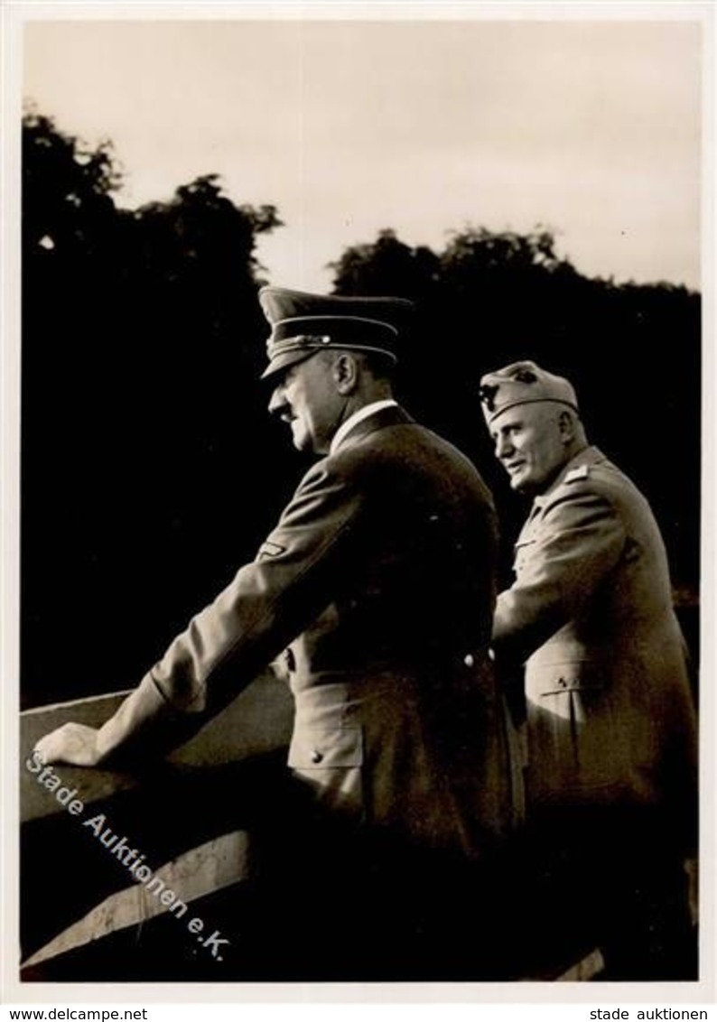 Hitler WK II Mussolini PH M 9 Foto AK I-II - Guerre 1939-45