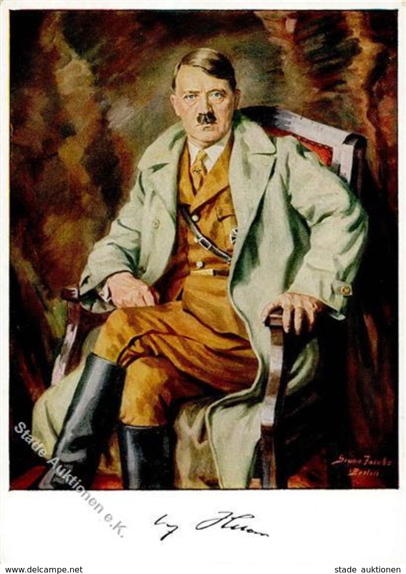 Hitler WK II Sign. Jacobs, B. Künstlerkarte I-II - Weltkrieg 1939-45