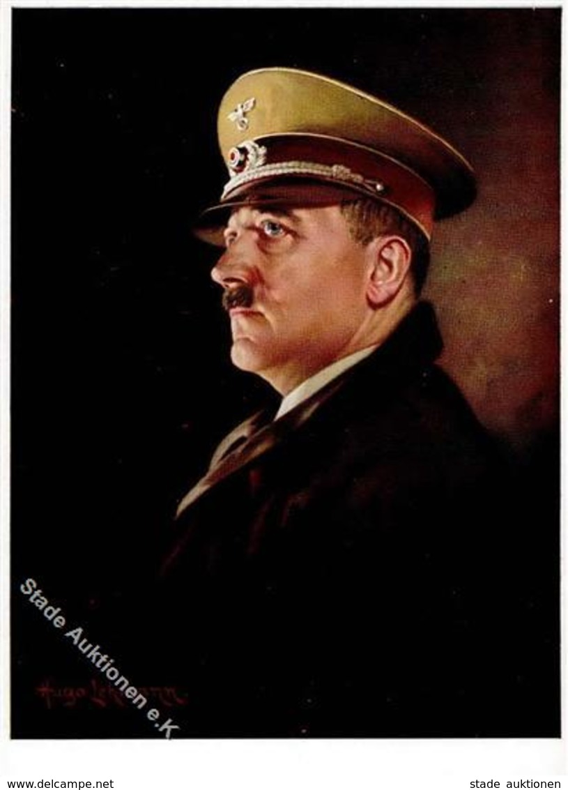 Hitler WK II Sign. Lehmann, Hugo Künstlerkarte I-II - War 1939-45