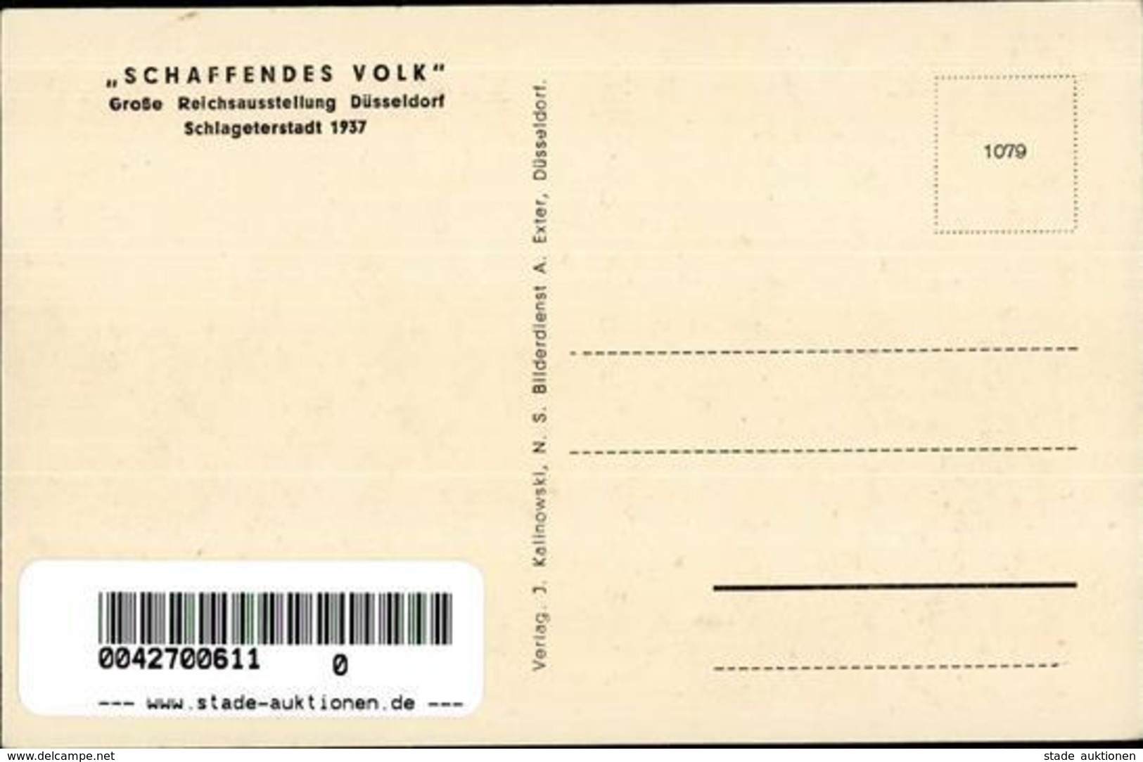 Göring Düsseldorf (4000) WK II Eröffnung Ausstellung Schaffendes Volk  I-II Expo - Weltkrieg 1939-45