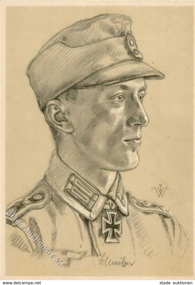 Willrich E 71 WK II Ritterkreuzträger Schmölzer, Oberwchtmeister Künstlerkarte I-II - Weltkrieg 1939-45