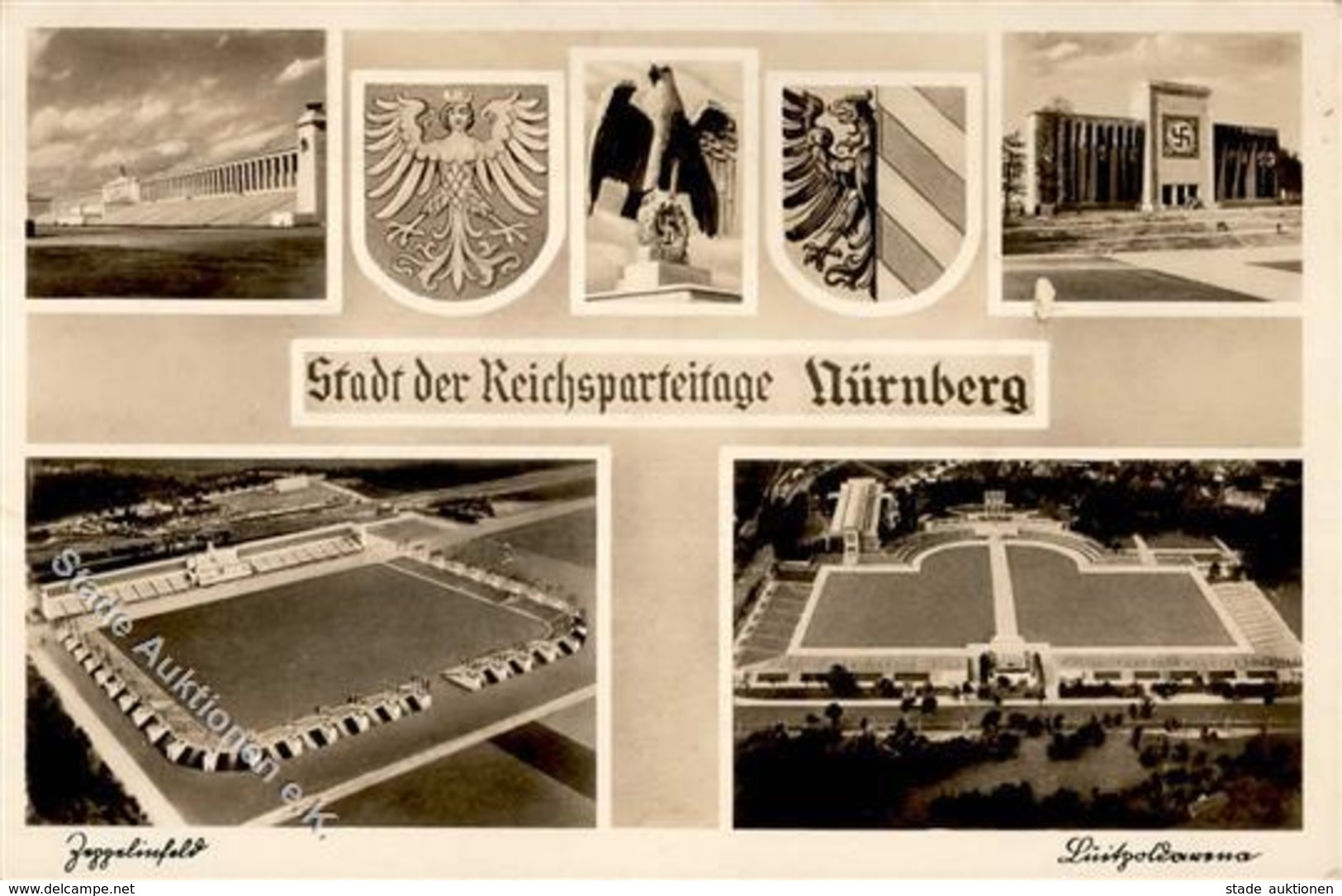 Reichsparteitag Nürnberg (8500) WK II Fliegeraufnahme Foto AK I-II - War 1939-45