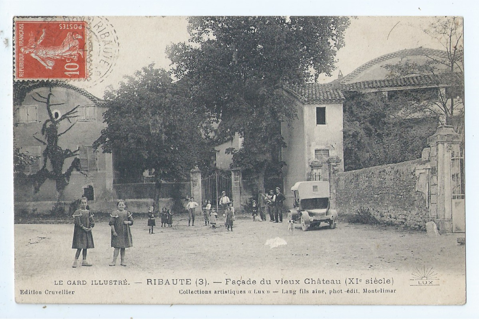 Cpa - Dpt  - Gard  - Ribaute     - Chateau  -     - Animation - (  Selection  )  Rare  1910 - Autres & Non Classés