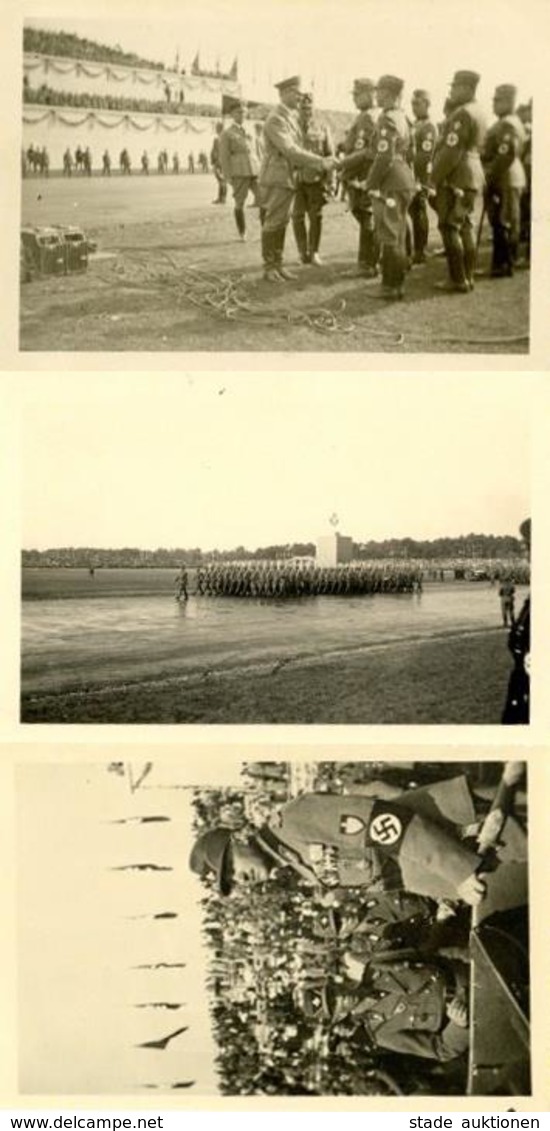 Reichsparteitag WK II Nürnberg (8500) Lot Mit 9 Fotos Ca, 9 X 6,5 Cm I-II - War 1939-45