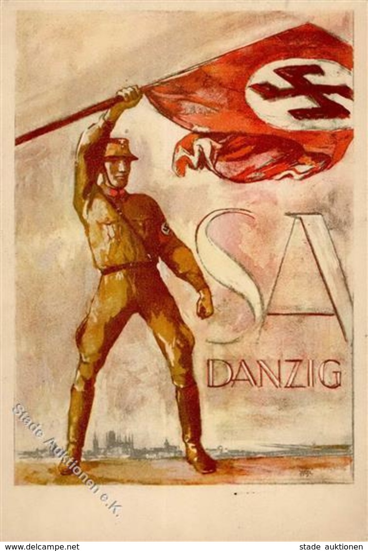 SA WK II - SA-BRIGADE 6 DANZIG - Prop-Ak 1936 (Ecke Leicht Gestoßen) II - War 1939-45