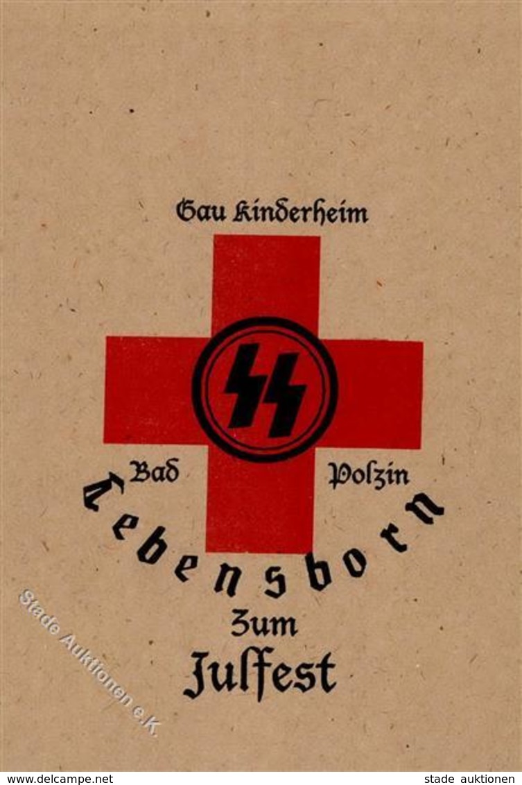 SS Bad Polzin SS Lebensborn Spendentüte WK II I-II - Guerre 1939-45