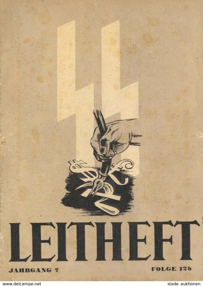 SS WK II Buch SS-Leitheft Kriegsausgabe Jahrg. 7 Folge 12b Hrsg. Der Reichsführer SS 26 Seiten Div. Abbildungen II (flec - Weltkrieg 1939-45