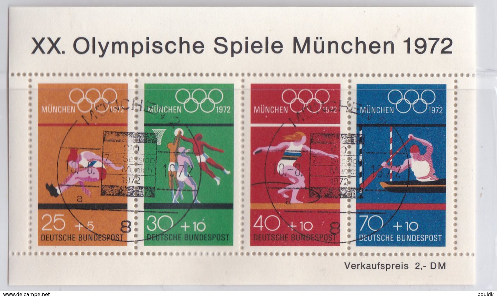 Germany 1972 Munich Olympic Games Souvenir Sheet - Used München CIO Session (G23C) - Summer 1972: Munich